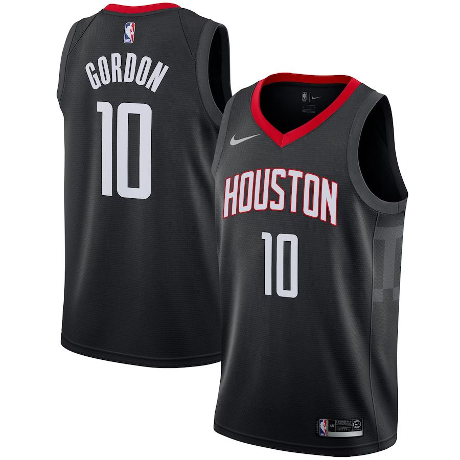 Men Houston Rockets #10 Eric Gordon Nike Black Swingman NBA Jersey